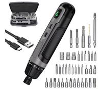 TEMU 1 juego de destornillador inalámbrico recargable 5 velocidades, 3.7V con batería de 2000mAh, set de destornilladores eléctricos automáticos, cable de carga USB-C