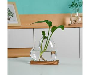 TEMU 1 juego de para flores, botella colgante con rúcula verde y decorativa en vidrio, manualidades de cobre para escritorio