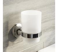 TEMU 1 Juego de Soporte de Pared para Taza, Dispensador de Perforación Duradero, Organizador de Baño Moderno, Accesorio para Soporte de Cepillo de Dientes, Soporte para Taza de Baño