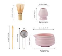 TEMU 1 Juego, Juego de Matcha, de Matcha Cerámico Rosa y Juego de , Juego de Té, Elección para Hogar o Restaurante para la de de , Mejor Regalo para Amantes de Matcha, para Amantes de Matcha