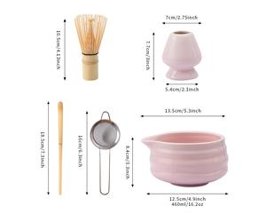 TEMU 1 Juego, Juego de Matcha, de Matcha Cerámico Rosa y Juego de , Juego de Té, Elección para Hogar o Restaurante para la de de , Mejor Regalo para Amantes de Matcha, para Amantes de Matcha