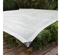 TEMU 1 lámina de plástico transparente para invernadero, cubierta de polietileno UV con ojales, a prueba de polvo, aislamiento térmico y resistente a para cubrir muebles de granja o patio