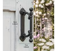 TEMU 1 Manija de Fundido Vintage Europeo, Resistente y Duradera, Tirador de Puerta Fácil de Instalar, Manija para Puerta de Entrada de Jardín
