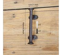 TEMU 1 Manija Larga de Hierro Fundido Vintage Europeo, Resistente y Duradera, Fácil de Instalar, Ideal para Cafés, Restaurantes, Decoración y Manijas de Puertas de Entrada Vintage