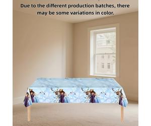 TEMU 1 Mantel de Princesa Frozen | Decoración Oficial de Elsa y Anna para de de Invierno con Diseño de - PVC Duradero, a Máquina, Diseño de Dibujos Animados Reutilizable, Fácil de Limpiar
