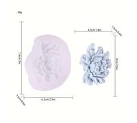 TEMU 1 molde de silicona con forma de y peonía para hacer fondant y chocolate, ideal para de San Valentín, arcilla a , utensilios de cocina
