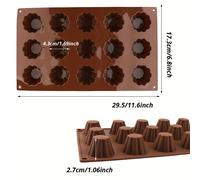 TEMU 1 molde de silicona para pastel de 15 tazas, tamaño pequeño, molde para pastel , molde para hornear postres adecuado para hacer mini pasteles , pudines de frutas, etc.