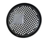 TEMU 1 Molde para pizza + 1 paño de limpieza, herramienta para hornear, molde para pizza perforado de acero al carbono recubierto de 12 pulgadas, 1 paño de alambre de acero para limpieza