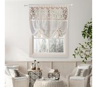 TEMU 1 Panel de Cortinas de Globos Bordadas de Lujo | Material, Diseño de Costuras, Estilo de Granja, Altura Ajustable, Mosquitera Decorativa Francesa , Opacidad, Poliéster, Bolsillo para Barra