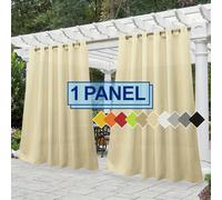 TEMU 1 Panel de Cortinas Exteriores para Patio, Cortinas Premium con Ojales para Privacidad y en el Exterior para Porche, Pérgola,