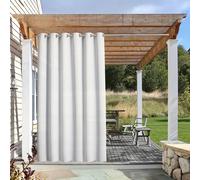 TEMU 1 Panel de Cortinas para Exterior para Patio, Privacidad, Bloqueo Solar, Panel de Cortina con Ojales, Cortinas Resistentes a los Rayos UV para Gazebo, Porche Delantero, Pérgola