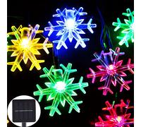 TEMU 1 Paquete de 5M 20 Luces Solares de Cuerda, Luces de Navidad al con 8 Impermeables, Luces Solares para Patio con Energía Solar para Fiesta en el Jardín