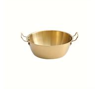 TEMU 1 para aperitivos de acero inoxidable 304, tazones para sopa de japoneses, tazones coreanos para servir con asa, para cocinar, hornear, preparar ensaladas, Pho, , (4 tamaños, dorado o plateado)