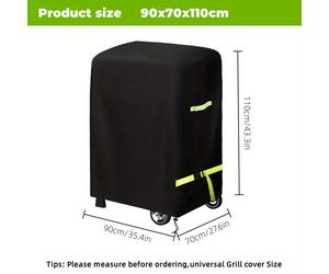 TEMU 1 para exterior Oxford Bach, protección para parrilla 90 x 70 x 110 cm, cubierta para plancha, compatible con la mayoría de ()