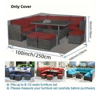 TEMU 1 para muebles de exterior, tela Oxford, protector duradero para sillas de patio