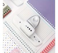 TEMU 1 perforadora cuadrada, herramienta de perforación para papel, carpetas y papelería, suministros de encuadernación para libros de , cuadernos y diarios, cortador de papel de oficina (plateado)