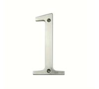 TEMU 1 pieza 4" 101mm Número de Casa Moderno, Número de , Letrero de Dirección para Buzón, Número de Casa Exterior, Aleación de Plateado #0-9