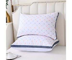 TEMU 1 pieza Almohada de cuello para dormir, Almohada prémium de hotel para cama, Almohada transpirable de alternativa al plumón, Almohada esponjosa hipoalergénica para durmientes y