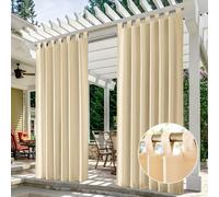 TEMU 1 pieza Cortinas de exterior para patio, Cortinas opacas para porche, Cortinas de privacidad con ojales para porche, pérgola, cenador