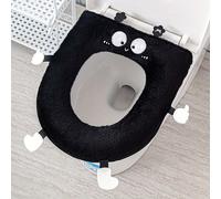 TEMU 1 pieza de cojín para asiento de inodoro y lindo de invierno, cojín de terciopelo para hogar, para asiento de inodoro, junta para inodoro