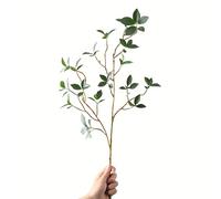 TEMU 1 pieza de de hojas de ficus de plástico realistas - largos de vegetación artificial para decoración del hogar, versátil para varios tipos de habitaciones y celebraciones