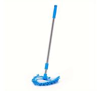 TEMU 1 pieza de fregona con cepillo de microfibra para quitar el polvo, de plástico y acero inoxidable, para limpiar paredes, techos, coches, azulejos y suelos, regalos de Navidad/Halloween