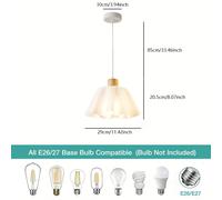 TEMU 1 Pieza de lámpara colgante y minimalista con forma floral, base E27 para bombilla, ideal para restaurantes, bares, cocinas, pasillos o entradas como iluminación navideña (sin incluir la )