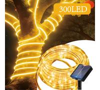 TEMU 1 pieza de luces solares de para manguera de tubo - 50/100/200/300 LED, 12 , decoración para porche/patio//valla/piscina/fiestas/Navidad