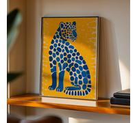 TEMU 1 pieza de Pared Moderno de Leopardo Grande - Pintura en Africana, Póster Felino Sin Adecuado para Decoración de Dormitorio y , Regalo de Inauguración de Casa, Estampado Animal ( No Incluido)