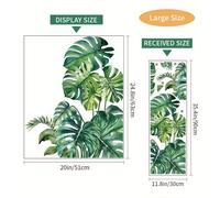 TEMU 1 pieza de pegatina de pared semitransparente de Monstera , decoración del hogar para , dormitorio, armario, puerta y pared de , papel tapiz autoadhesivo, material de PVC