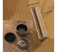 TEMU 1 pieza de quemador de incienso de y aleación de cobre de calidad con diseño de y fénix, juego pequeño para hogar, oficina o de té, meditación interior (aproximadamente 42 tabletas)