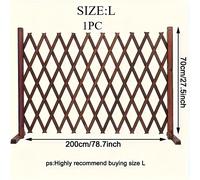 TEMU 1 pieza de retráctil no perforada - diseño de rejilla de madera resistente al , ajustable, ideal para plantas trepadoras, decoración de jardín interior y exterior, pantallas de privacidad para y