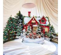 TEMU 1 pieza de tarjeta de felicitación navideña 3D , tarjeta de Navidad a con sobre y mensaje de felicitación, adecuada para regalar a cualquier persona