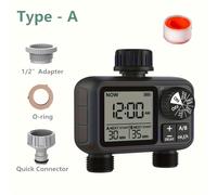 TEMU 1 pieza Eshico HCT-M06 Temporizador de Agua Digital de 2 Salidas, Control de Programación para Zonas A/B, Aspersor Ajustable, Fácil Instalación, 4.92 * 4.72 * 2.76in