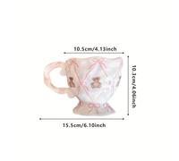 TEMU 1 pieza Taza de Café de Cerámica de Forma Irregular Elegante Adecuada para Té, Café, - Taza para Lavavajillas con Diseño Único, Ideal para Oficina, Fiestas de Té y para Todas las Edades