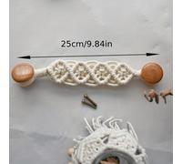 TEMU 1 pieza Tirador bohemio para cajón y puerta de armario con decoración de macramé a