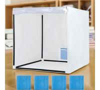 TEMU 1 Pistola de Pintura Blanca de 30 Pulgadas para Habitación con Filtros y Cortinas, Herramientas Portátiles para Proyectos Ultra-