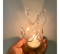 TEMU 1 portavelas de vidrio con forma de , estilo INS a , decoración de escritorio para , decoración para de , regalo para de la , soporte de vidrio para llama, SIN VELA