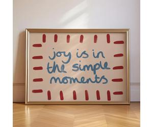 TEMU 1 póster de Joy Is in the - Diseño Retro Mid-Century con Tipografía a , en Sin para Sala, Dormitorio o Cocina - Decoración de y Otoño, Uso Interior/Exterior