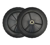 TEMU 1 pza/2 pzas Rueda de cortacésped de 7 pulgadas/175 mm, rueda de repuesto con eje para carrito de de camping al , rueda de plástico PVC
