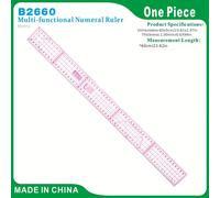 TEMU 1 regla B2660 (60 cm) para ropa, regla de costura a , de ropa, pintura, patchwork, costura, de patrones de ropa, corte, costura y , regla de corte y