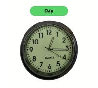TEMU 1 reloj decorativo para coche, mini reloj de cuarzo analógico para salpicadero de coche, reloj adhesivo para decoración de coche, con superluminosidad