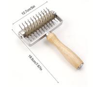 TEMU 1 Rodillo Cortador Rodillo de Acero Inoxidable 430 con Mango de Perforador de Pizza Herramienta para Hornear Rodillo de Rejilla para Pasteles Aguja Rueda de Flores para Masa Galletas