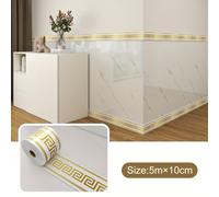 TEMU 1 Rollo 10cm X 5m Protector de Zócalo y Esquina de Pared Autoadhesivo de Lujo, Extra Fuerte - Protección Todo en Uno para Bordes, Esquinas, Techos y Encimeras | Fácil Instalación DIY