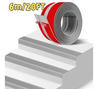TEMU 1 Rollo de 20 Pies de Tapetes de Goma Autoadhesivos para Escaleras, Protectores de Bordes Autoadhesivos, Bordeadores de Escaleras para Interiores y Exteriores, Antideslizantes e Impermeables