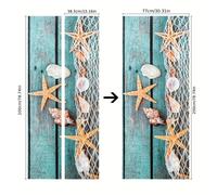 TEMU 1 Rollo de Adhesivo 2D Nórdico para Puerta, Papel de de Vinilo, para Decoración de Puerta/Pared, de Adhesivo para Puerta Azul de : 38.5CM X 200CM X 2 piezas