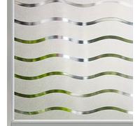 TEMU 1 Rollo de Film de Vidrio con Forma de Ondas, Translúcido y para la , Ideal para Oficina, Baño, Dormitorio y Otros Lugares