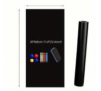 TEMU 1 rollo de papel de pared magnético negro autoadhesivo - Película magnética para pizarra de borrado , ideal para oficina, borrador y magnéticos