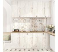 TEMU 1 Rollo de Papel Decorativo de Madera para Muebles, Vinilo Impermeable y Resistente al Aceite, Adhesivo de Pared Autoadhesivo para Encimeras de Cocina y Puertas de Gabinetes