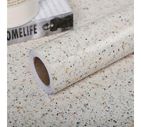 TEMU 1 Rollo de Papel Pintado Nórdico Autoadhesivo, Papel de con de Piedra, Adhesivo Despegable y Pegable para Cocina Dormitorio Decoración de Pared, Papel Tapiz para Renovación de Muebles